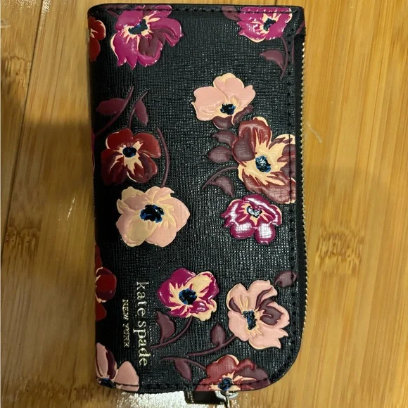 Kate Spade Black and Pink Floral Bag - Picture 3 of 3